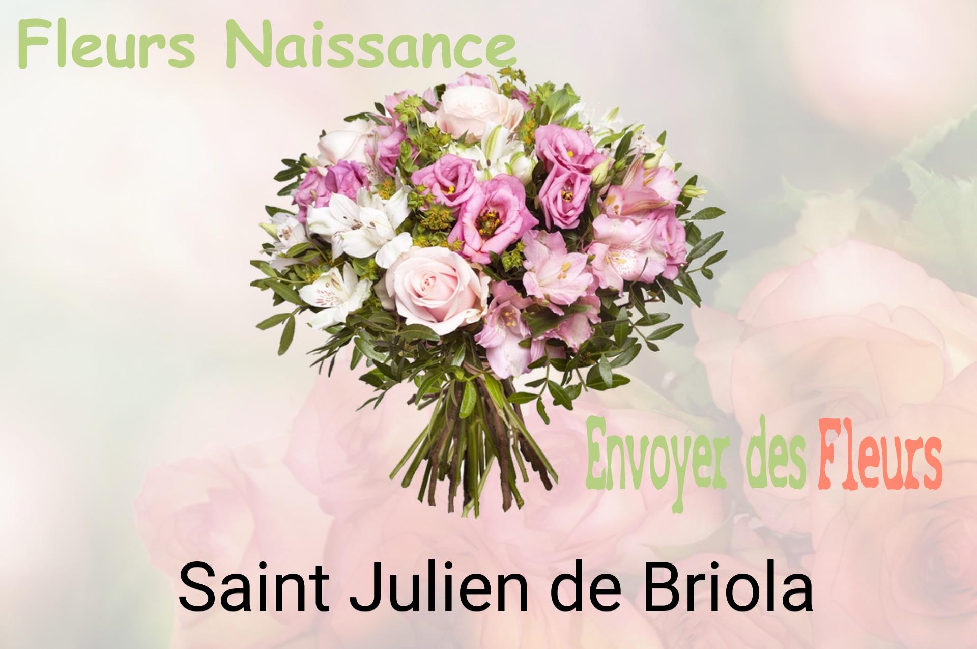 Bouquet de fleurs de naissance livré à Saint-Julien-de-Briola
