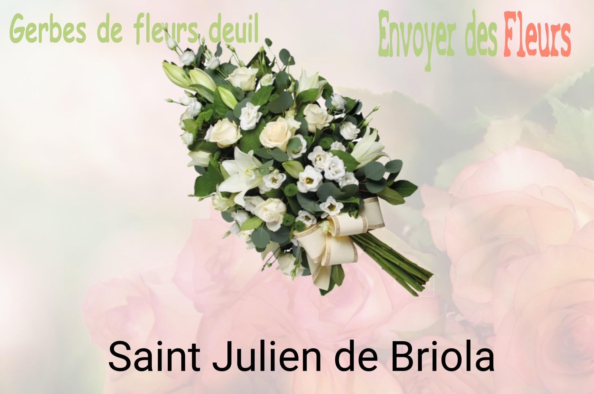 Gerbe de fleurs de deuil livrée à Saint-Julien-de-Briola